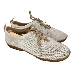 Arcopedico Shoes Women 41 white Knit Comfort Wedge Lace Up Sneaker